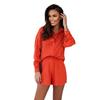 Women's Multi-color Vacation Style Casual Shirt and Shorts Set, 2022