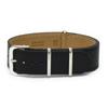 CASSIS Calfskin Watch Strap TYPE NATO LEATHER 20mm Black with Replacement Tool #189.601S019020