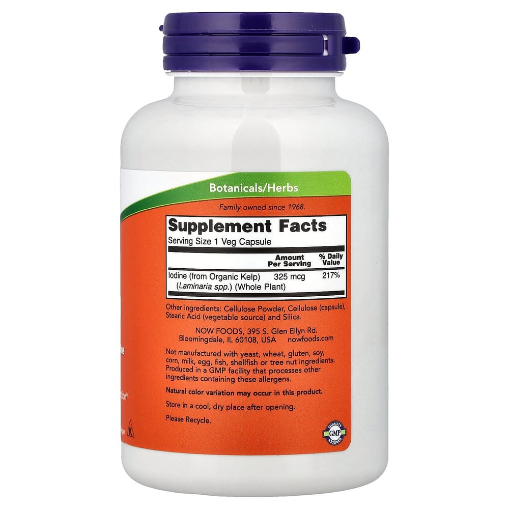 NOW Foods Kelp, 250 Vegetable Capsules