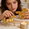 2 Pieces Running Pony Mold Silicone Horse Baking Mold DIY Fondant Molds Handmade Square Cake Chocolate Mold Decoration