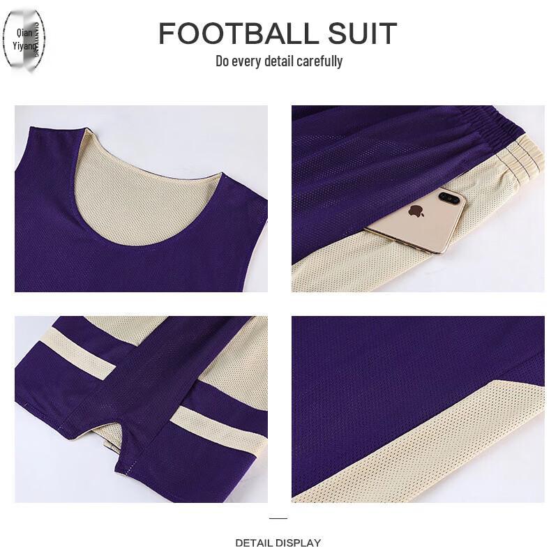 QIANYIYANG Reversible Basketball Jersey Set