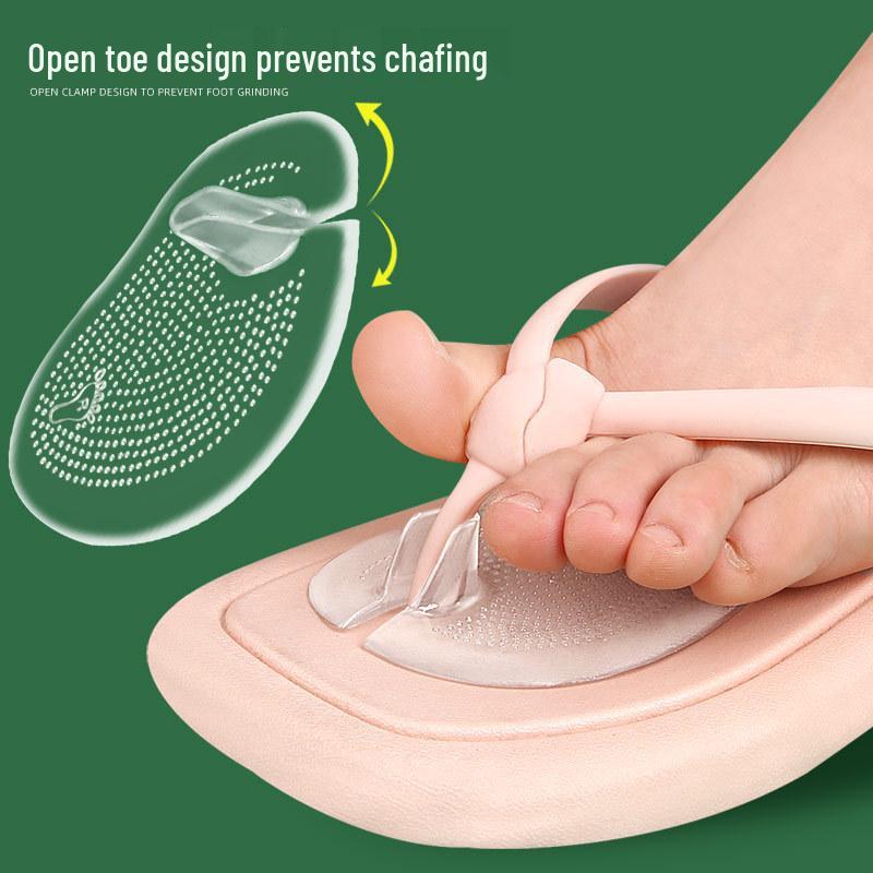 Viscous Anti-Slip Massage Sandal Half Pad for Thong Flip-Flops
