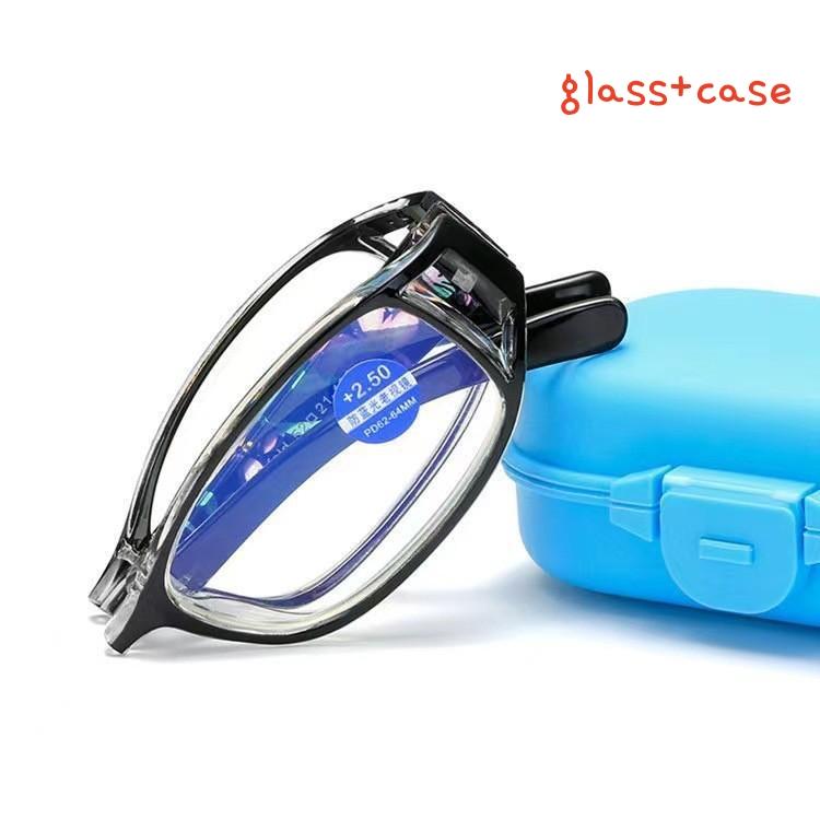 

Складные очки для чтения для женщин и мужчин с футляром, элегантные винтажные компьютерные очки с принтом, защита от радиации +3.50