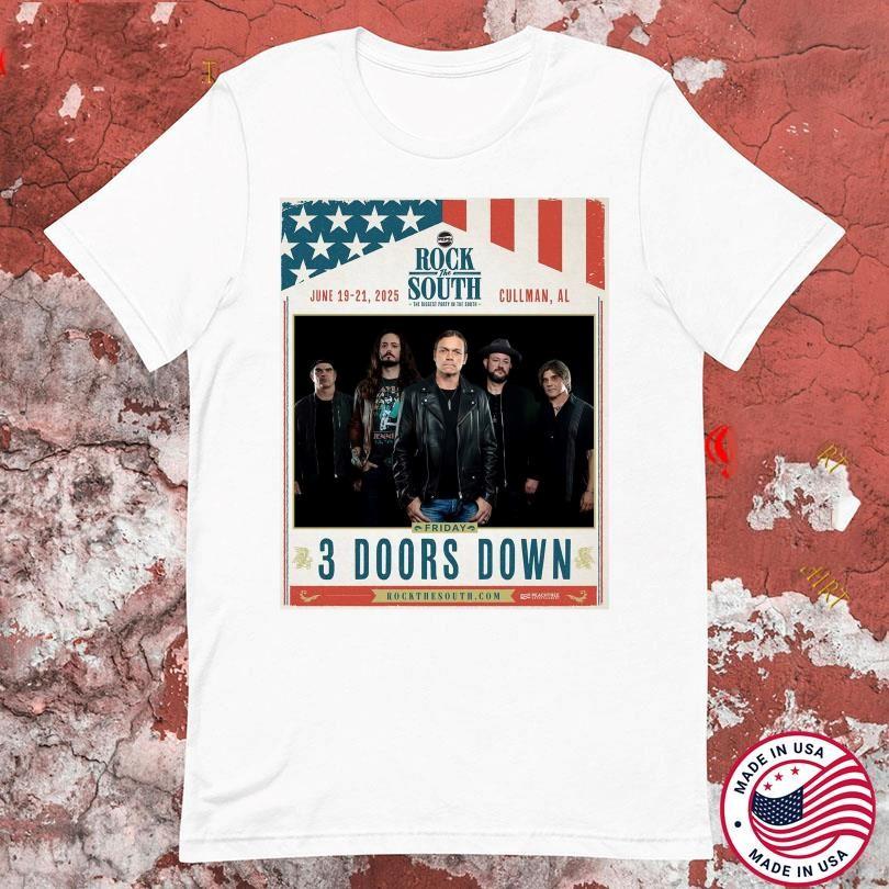 3 Doors Down Rock The Biggest Party In The South 2025 Full Size S-5XL Unisex T-Shirt