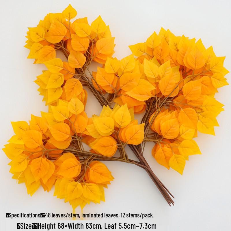 Artificial Banyan Branches with Laminated Plastic Leaves for Landscaping and Decoration