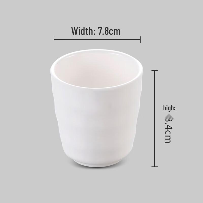 

A5 Food-Grade White Melamine Threaded Water Cup