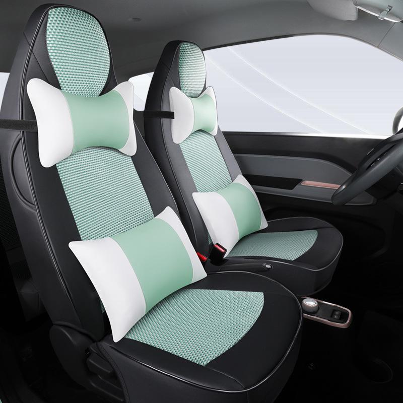 QQ Ice Silk Car Seat Cushion - Cute Cartoon Full Surround Seat Cover for Chery New Energy Sports Version