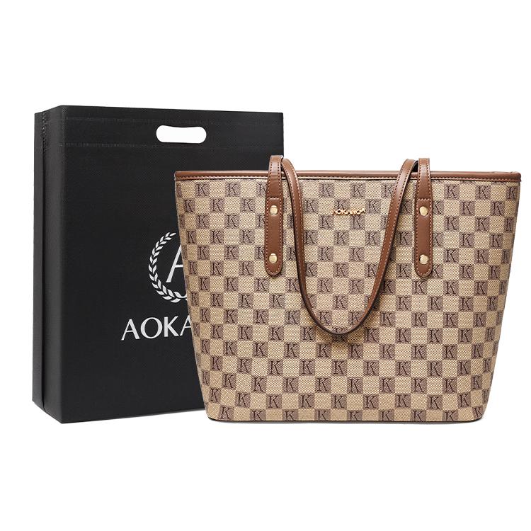 

New AOKANG PVC Mom Bag, Underarm Tote, Tote Bag, Shopping Bag, Shoulder Bag, Schooling Bag Women s Multicolor BG702412 29.5*12.4*25.9CM
