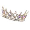 European and American Baroque Alloy Teardrop Crown Headwear for Brides Wedding Photography Accessories Full Round Coming of Age Ceremony Headwear