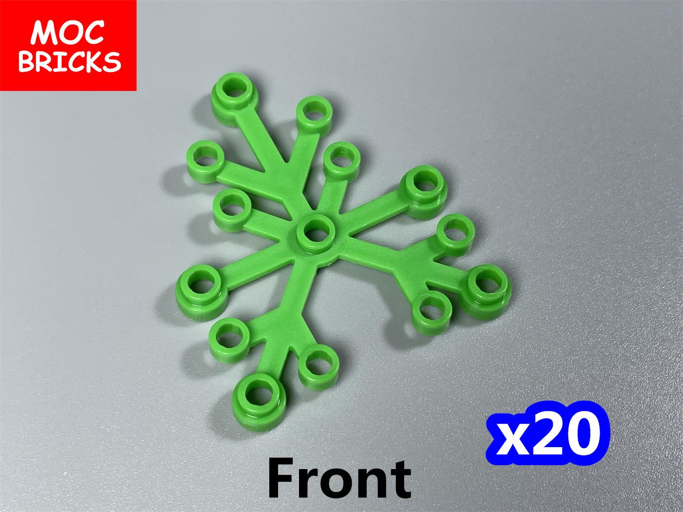 

20pcs/lot MOC Bricks DO-IT-YOURSELF Spacious Dark Trans Blue Plant Leaves Forest House Scene 2417 Educational Building Blocks Children Presents світло-зелений колір