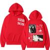 Autumn Winter Men Hooded Singer Sza Sos Print Ho