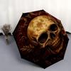 Day of the Dead Skull Art Print - Dia de los Muertos Decor Umbrella, Portable 3-Fold Compact Umbrella for Men & Women R151