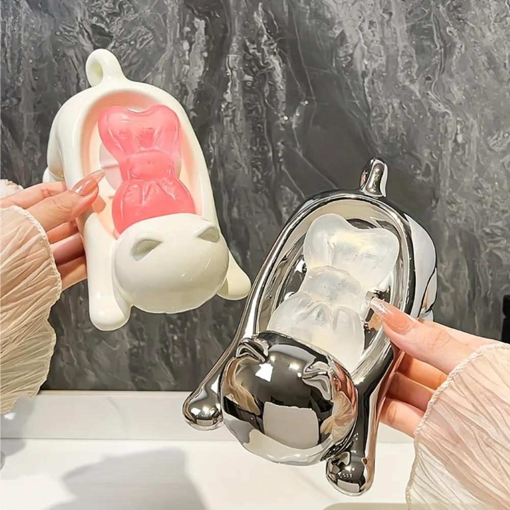 Drain Soap Box Household No Punching Required Restroom Soap Drainage Simplicity Storage Shelves Washbasin Ceramics Soaps Boxes