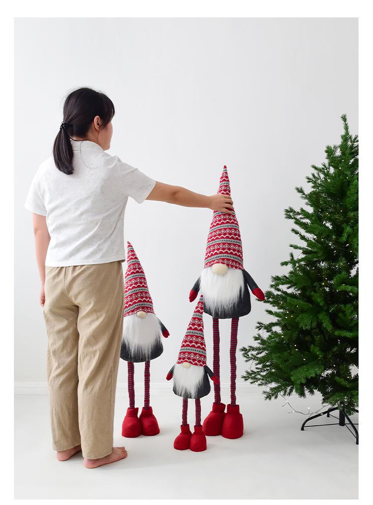 Telescopic Faceless Rudolph Christmas Ornament Doll