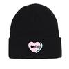I LOVE YOU" Print Knitted Cap Beanie, Valentine's Day Woman Cap Winter Soft Hip Hop Headwear Knitted Cap Beanie