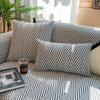 Sofa Cushion Fish Bone Pattern Winter Thickened Chenille Cushion Non-slip Leather Sofa Cover Cover 2025 New Cover Cloth Towel