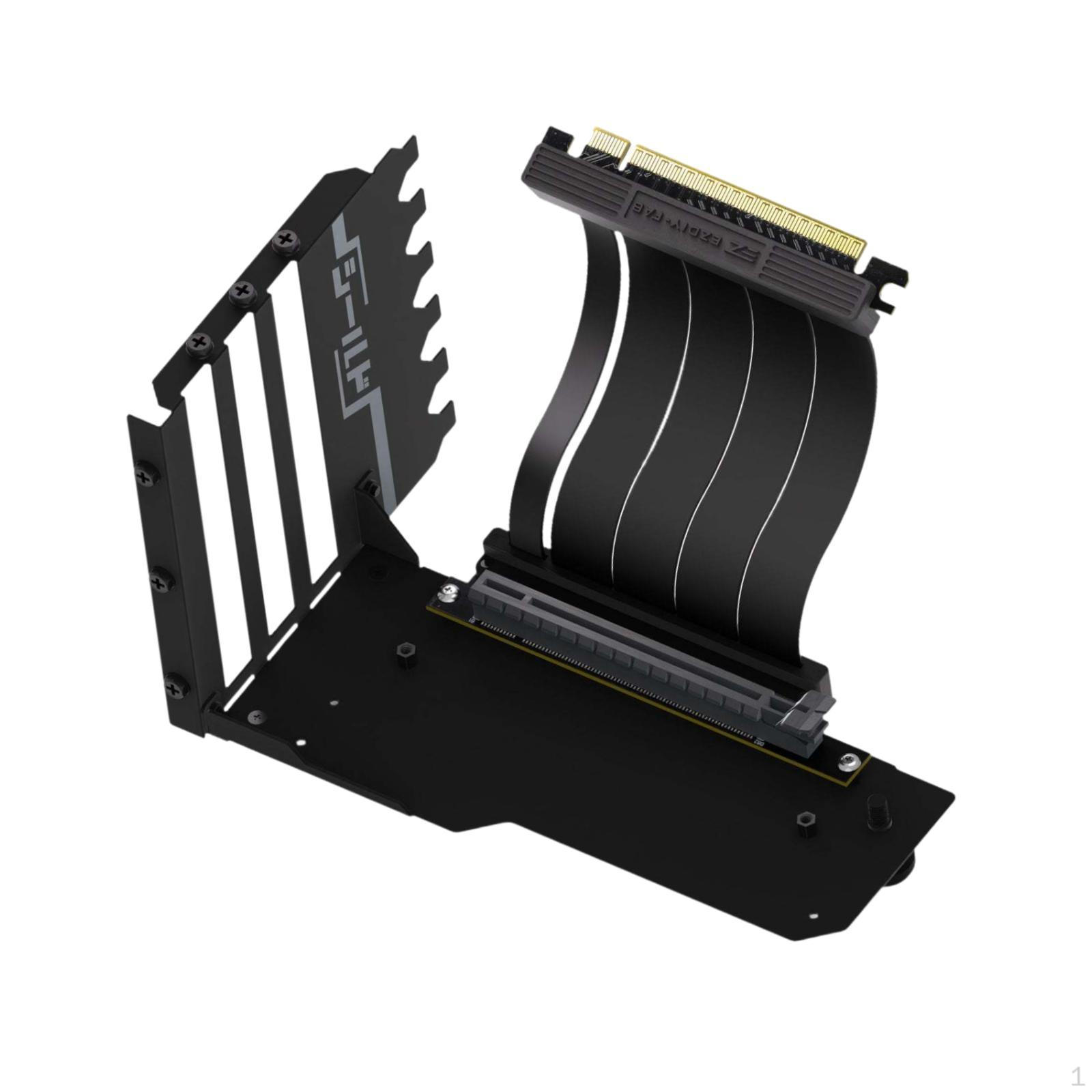 

Вертикальний кронштейн для підтримки графічного процесора, що легко встановлюється, допоміжний комплект для материнської плати, тримач відеокарти Black NO Light