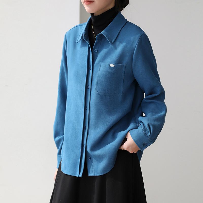 Women's Non-Iron Brushed Flannel Polo Shirt - Autumn/Winter 2025 Collection: Versatile Long Sleeve Base Layer