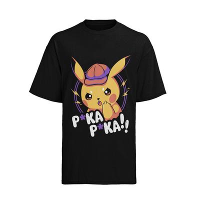 Detektiv Pikachu Pika Parodie Damen Oversize Shirt Baumwolle