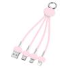 Keychain Silicone Keychain  Charge Data Cable,Line Suitable For Type C One Drag Three Fast Charge Data Cable