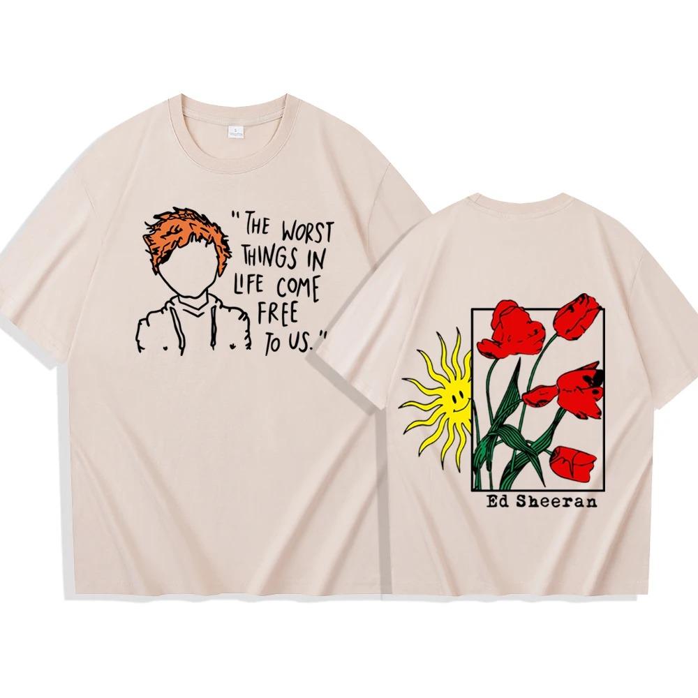 2024  Ed Sheeran T-Shirts Fashion Harajuku O-Neck Short Sleeve Man Woman Shirts Fans Gift