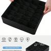 24Grids Fabric Foldable Storage Box for Sock, Underwear, Tie and Sock, Belt Storage Box Foldable Storage Box, Sock Underwear Organizer Dividers