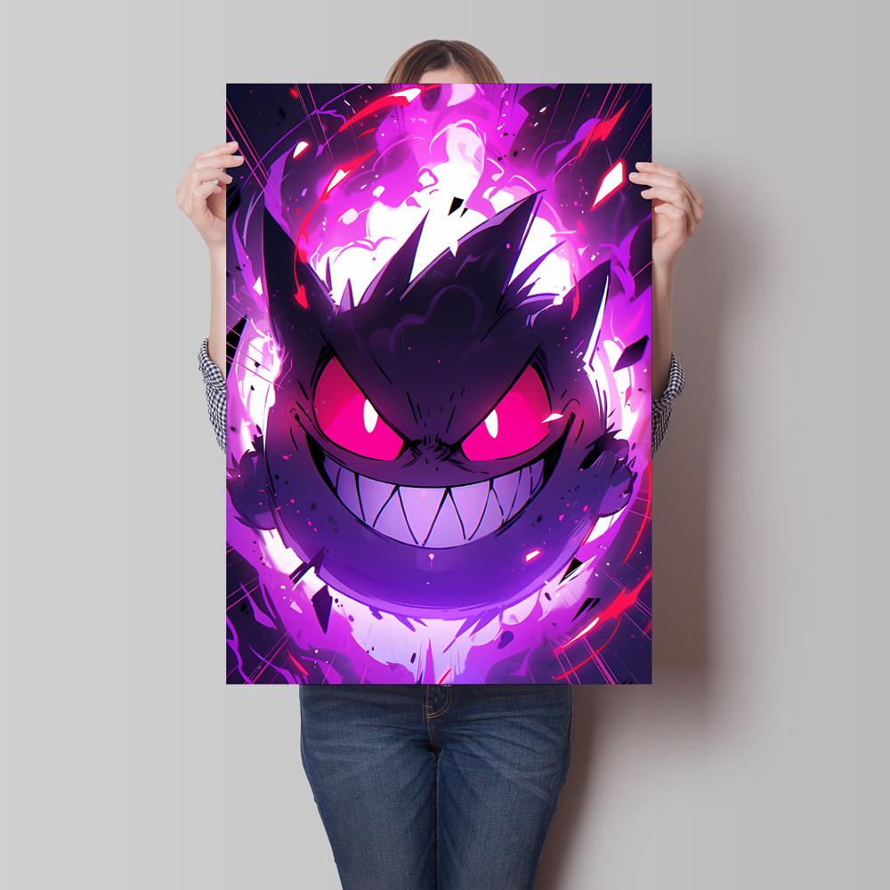 Cartoon Anime  Gengar Character Poster Print Kids Room Bedroom Decoration Painting Children's Holiday Gifts Classic