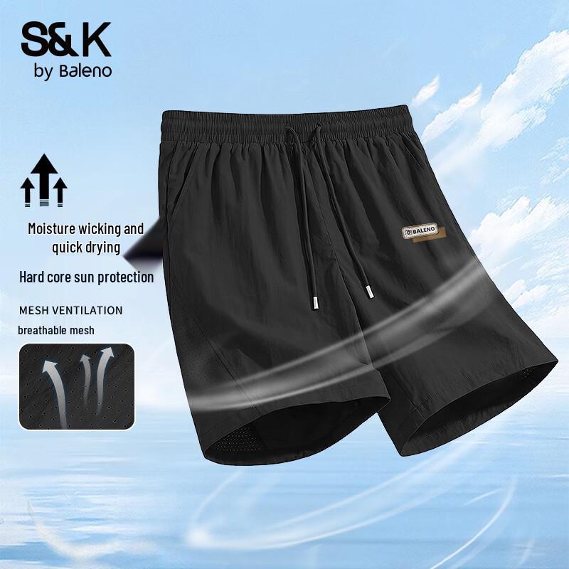 Baleno Men s UPF50+ Sun Protection Ice Silk Quick-Dry Cargo Shorts L