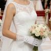 Satined Wedding Gloves with Ruffled Cuffs Design for Bride Wedding Ceremony Reception and Seasonal Occasion Handwear