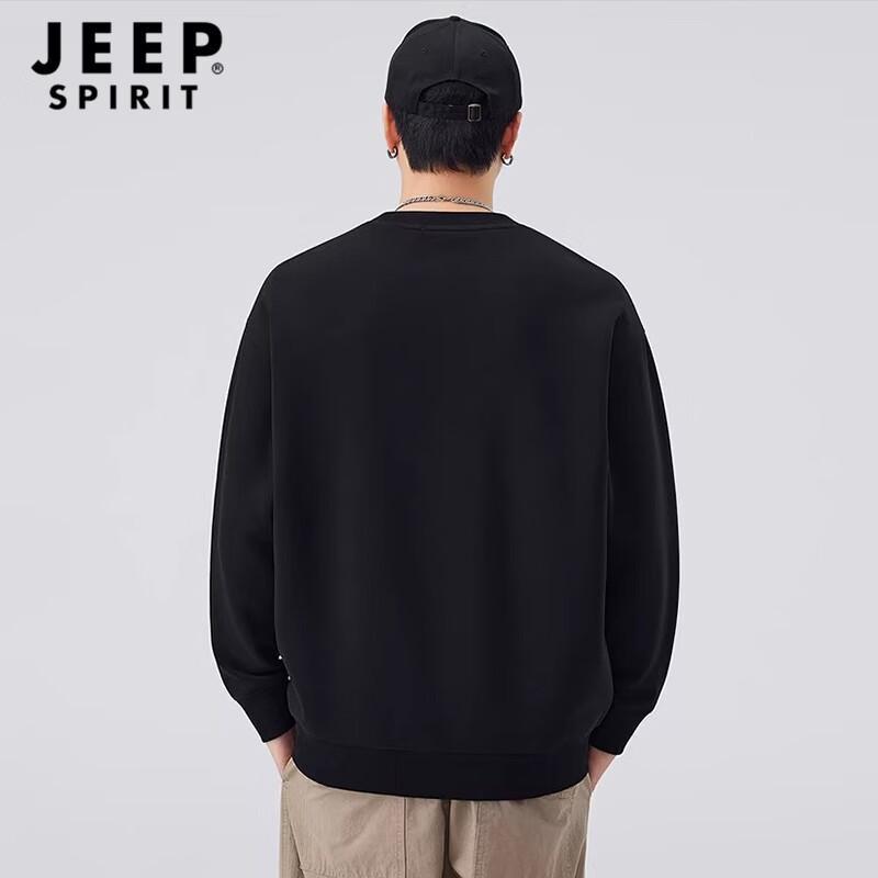JEEP SPIRIT Men's Casual Round Neck Pullover Sweatshirt