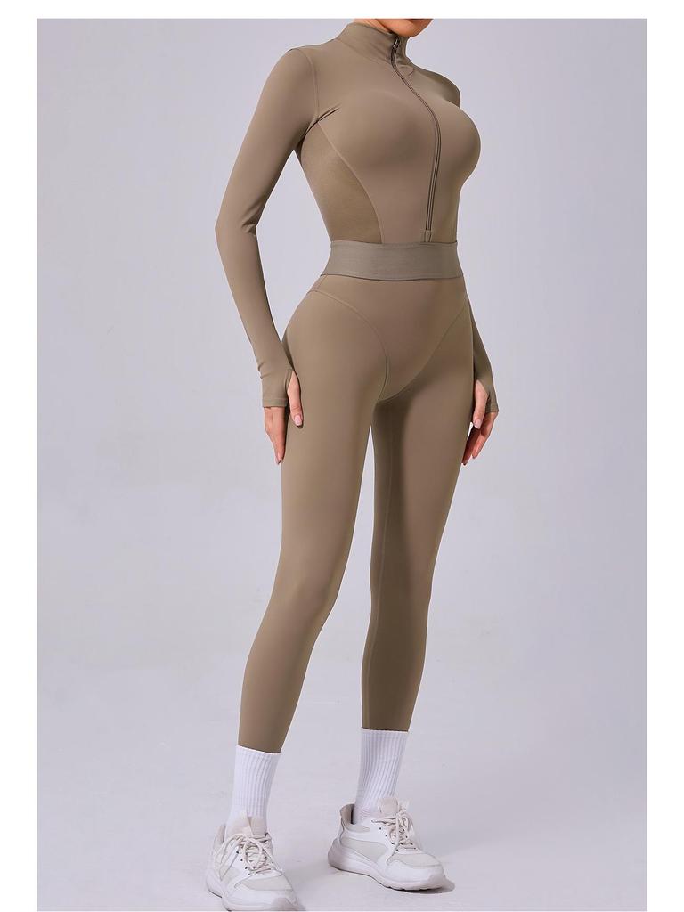 Salopetă Yoga & Alergare de Înaltă Rezistență cu Acoperire Completă, Stil European & American 80426