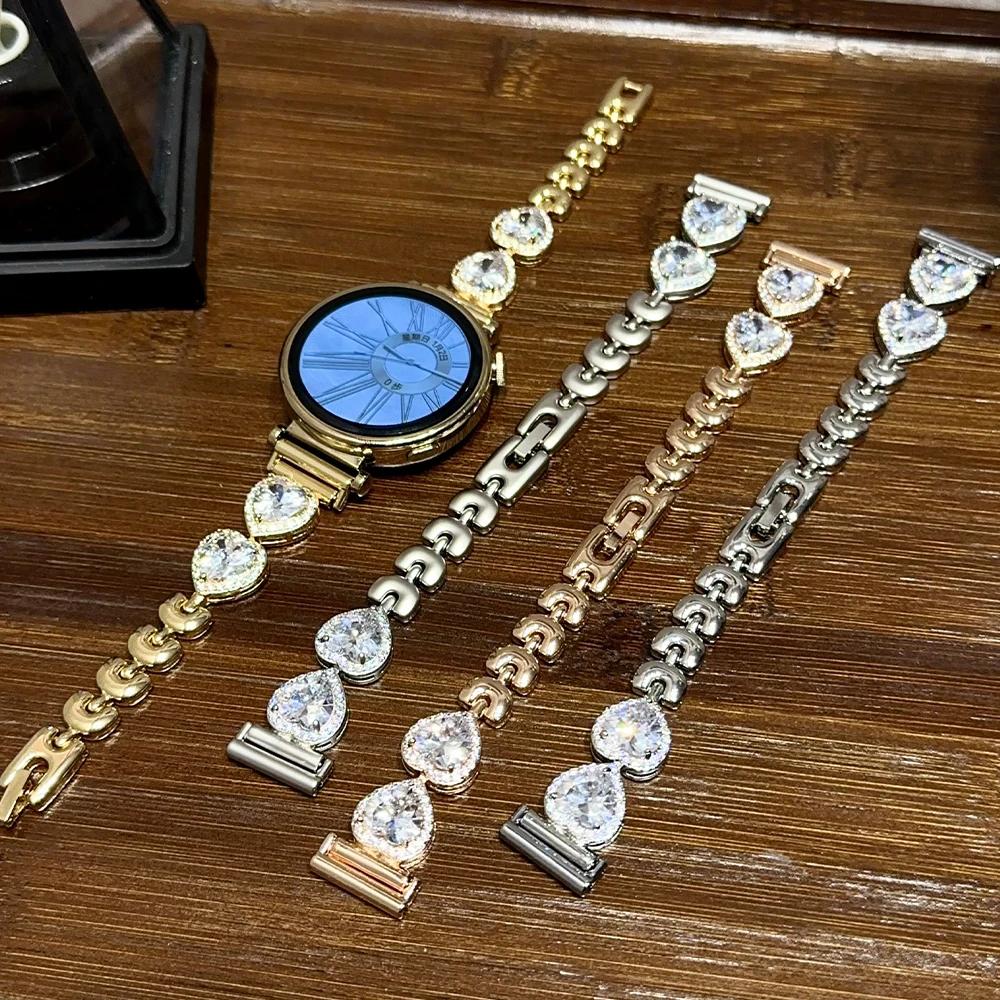 Women Diamond Bracelet for Huawei GT 4 41mm Smart Watch 18mm 20mm 22mm Band for Samsung Galaxy 6 Classic 47mm 43mm 5 6 40mm 44mm