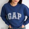 GAP Unisex Logo Patch Loose Long-Sleeve Sweatshirt