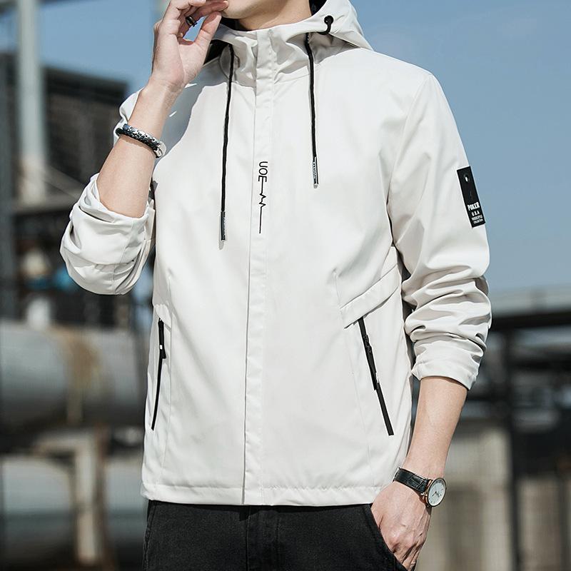 Men's Baseball Collar Jacket Jacket Autumn Youth Fashion Casual Hooded Jacket
