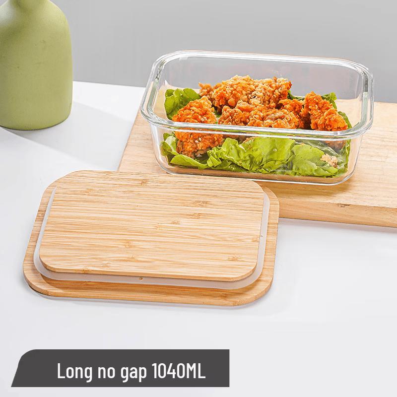 Ru Han Bamboo Lid Glass Food Storage Container (2-Pack)