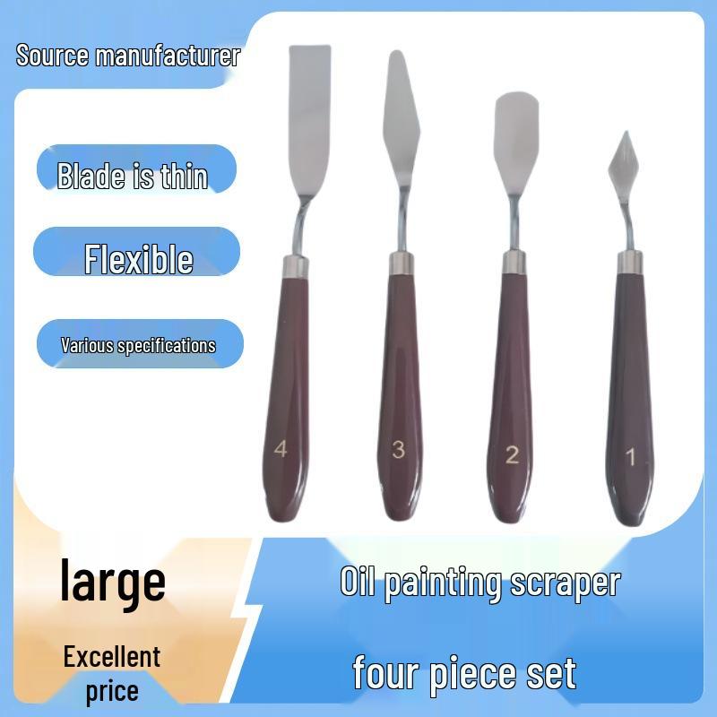 Oil Painting Palette Knife Set: Acrylic, Gouache, Watercolor, Plastic Handle, Texture Scraper Tools.