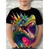 Children's Clothing Boys Tshirt Short Sleeve Child T-Shirt 3D Dinosaur Print Casual Kids Summer Clothes Girls Clothes Tops Tee