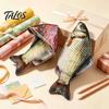 Creative School Supplies Realistic Crucian Carp Pencil Case, 3D Bionic Fish Shape Stationery Humorous Gifts for Teens Pouch, Large Capacity