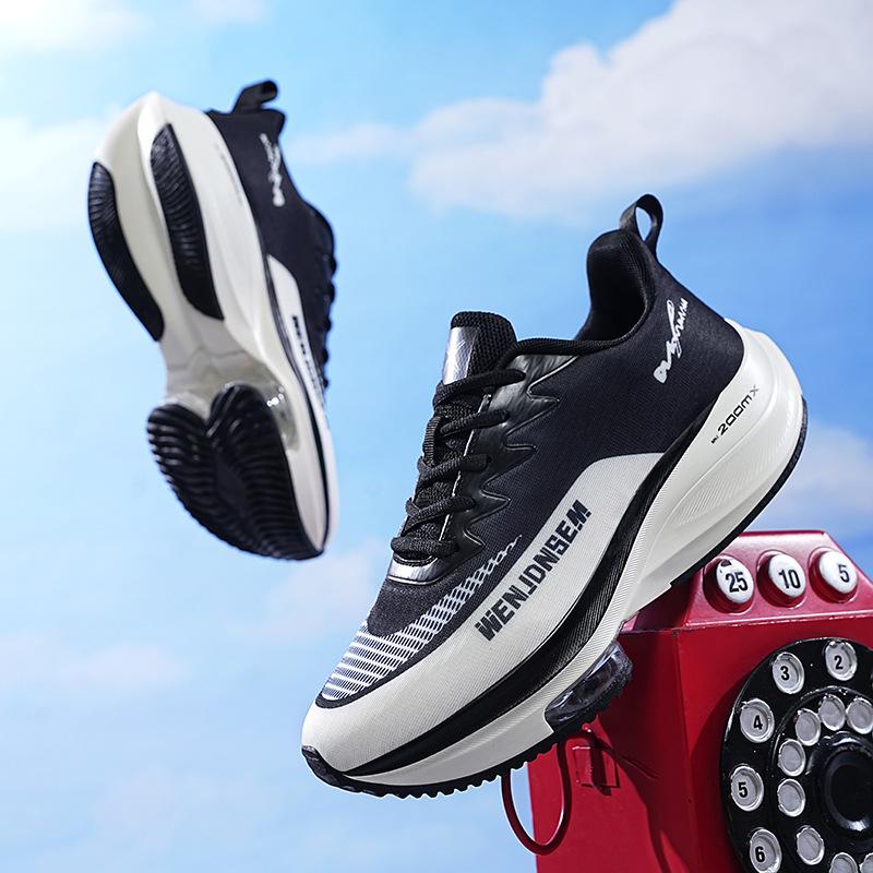 Men's shoes Four seasons breathable mesh double air cushion running shoes men, fashionable large size men