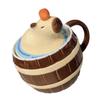 Ceramic Mug Cute Capybara Water Bucket Shape Cup Porcelain Coffee Cups Dringking Cup with Handle & Lid Christmas Gift