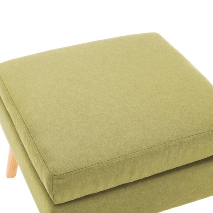 VidaXL Repose-pied Vert Tissu