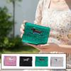 Portable Crocodile Pattern Wallet Candy Color Embroidered Sausage Dog Short Leather Purse Multiple Card Anti-splash Water