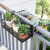 Iron Balcony Hanging Flower Rack Pot Stand with Strong Bearing Capacity,  and  -lasting for Yard Fence, Balcony Garden, Balcony Railing