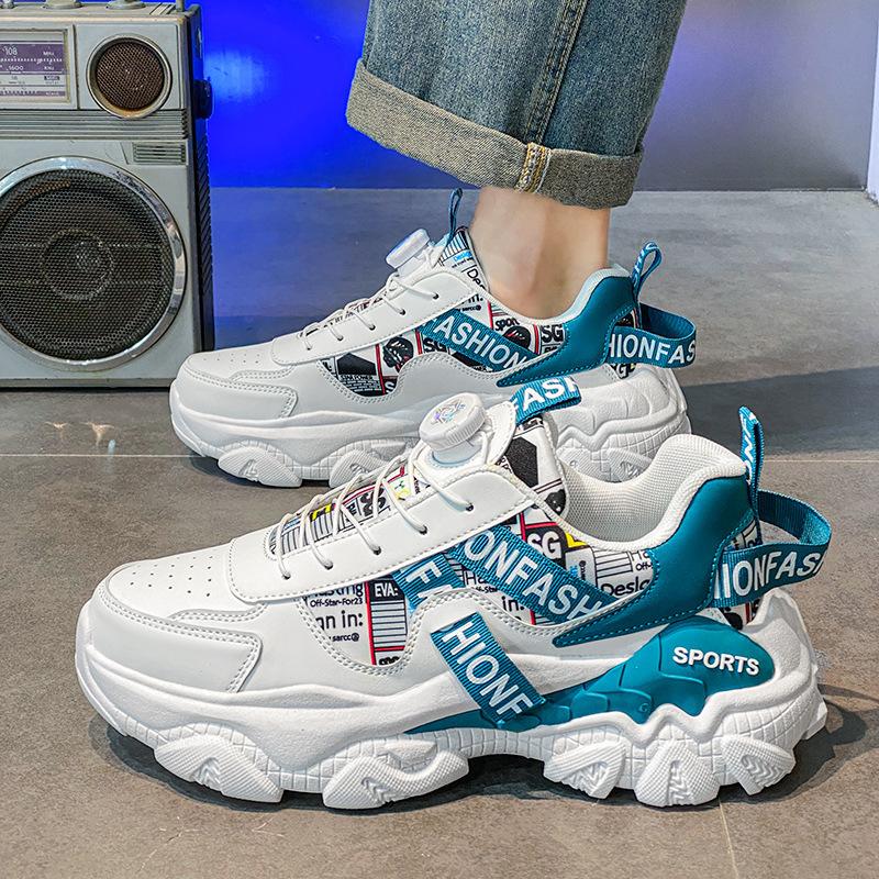 Putian Herrenschuhe Herbst atmungsaktiv Mode Trend Casual Sport Laufschuhe vier Jahreszeiten dicke Sohle erhöhend Dad Shoes