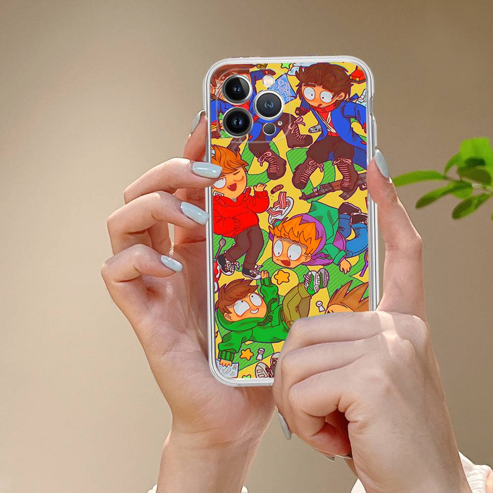 Cartoon Cute E-Eddsworlds TPU Silicone Case For IPhone 11 12 13 14 15 16 17 Pro Max Shockproof Clear Back Cover