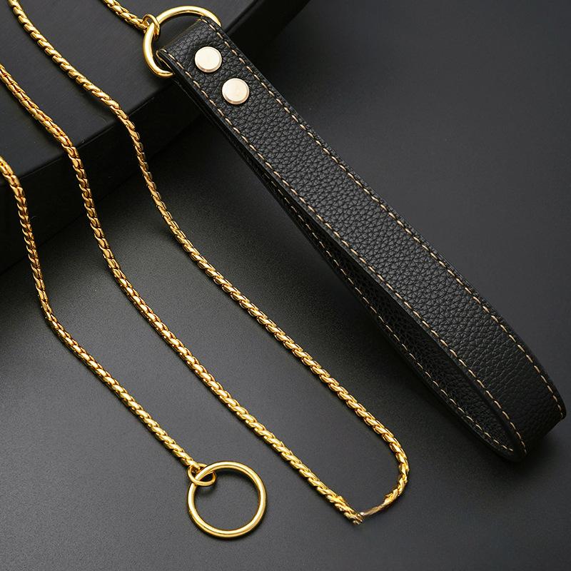 Race Grade Dog Snake Chain P Chain Collar Traction Stainless Steel Pet Integrated Traction