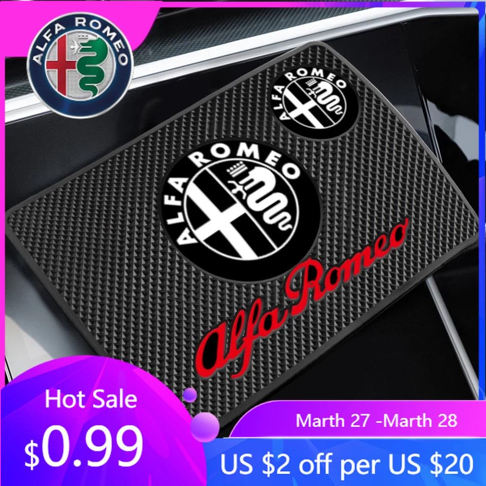 

For Alfa Romeo 20x13cm Car Styling Pad Phone Non-slip Protect Mat for Alfa Romeo 156 159 147 155 Mito Giulia GT Giulietta 4C 8C