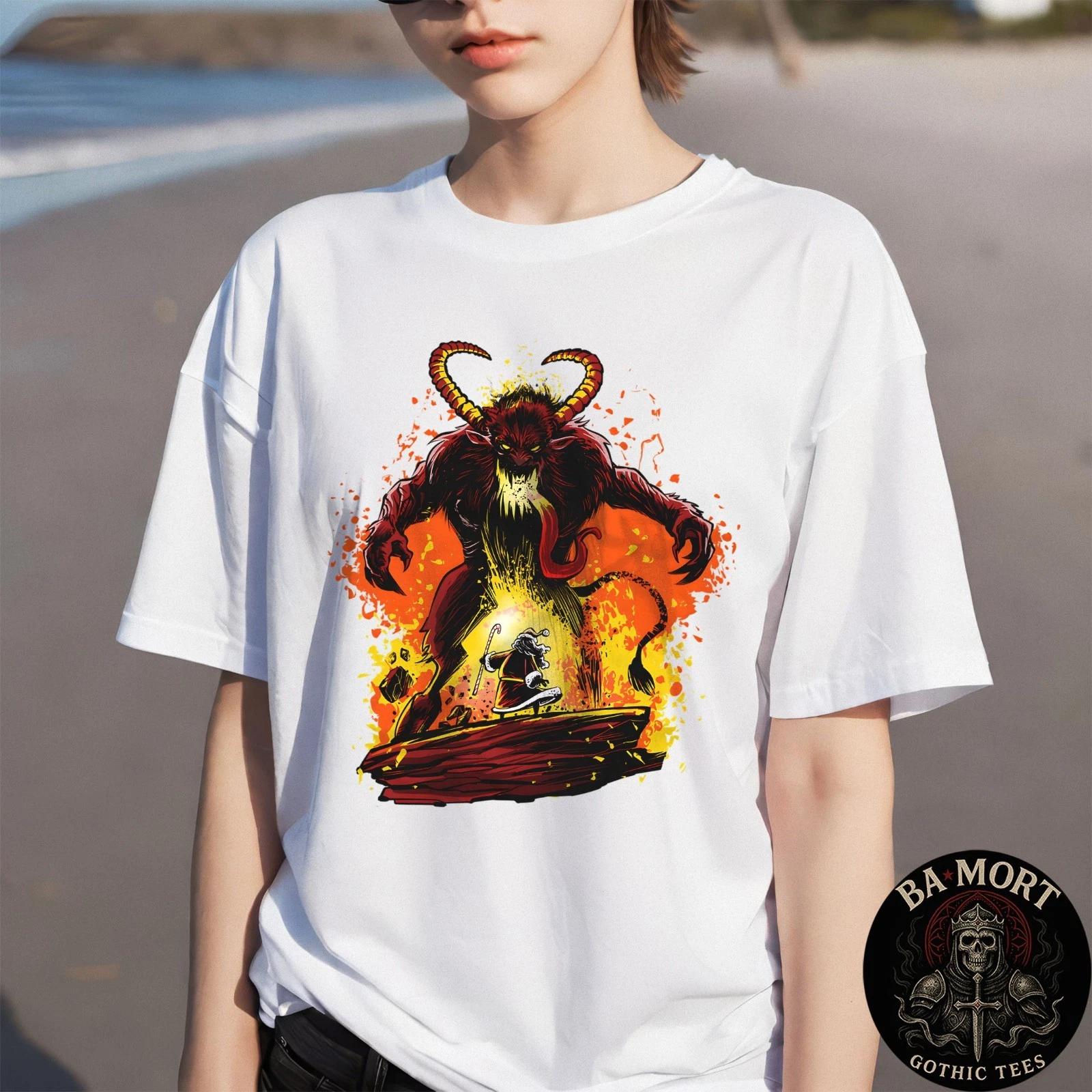 You Shall Not Pass Krampus 100% Cotton T-shirt Mens Tees Top L