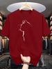 Summer Men's Cat Print 3D Printed T-shirt Casual Sports Round Neck Top Loose and Comfortable Short Sleeved Clothing
