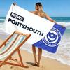 Portsmouth FC Art Print Beach Towel, Large Soft Quick Dry Towel for Beach Camping Swimming